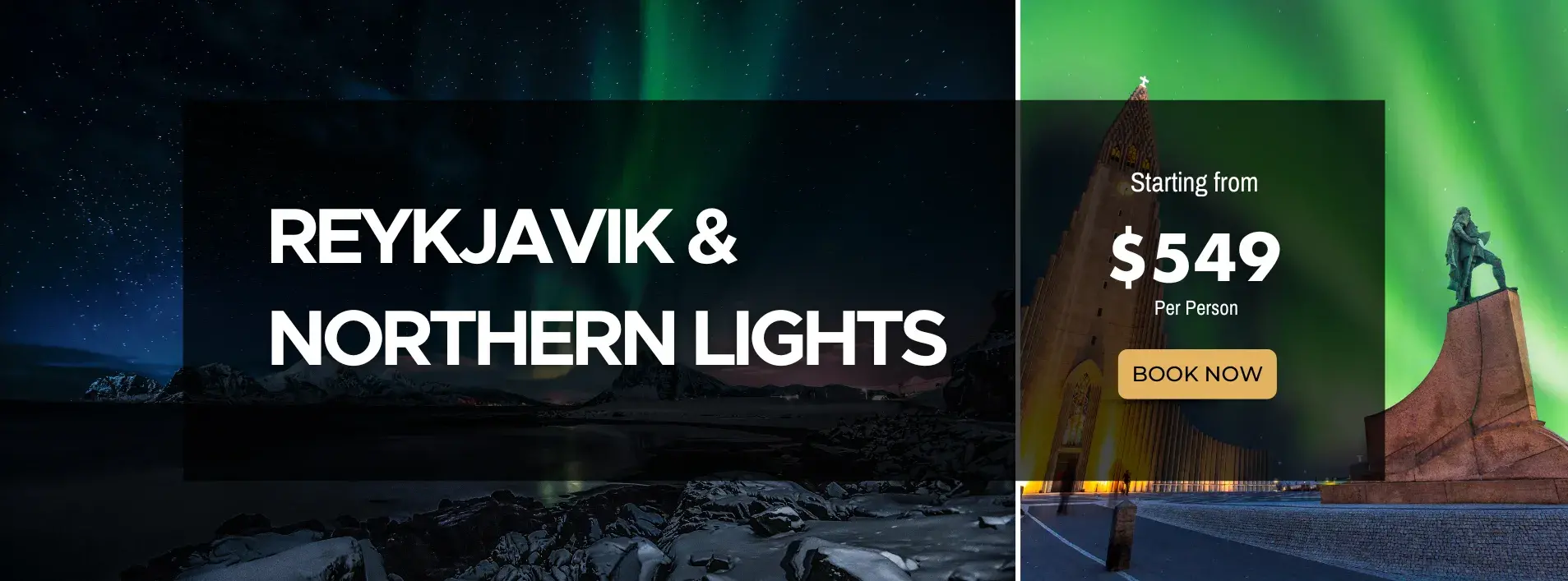 Wonders of Reykjavik and Northern Lights W/Air