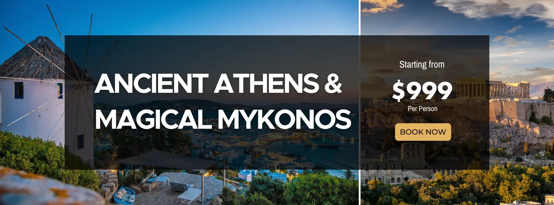 Ancient Athens & Magical Mykonos W/Air and Tour