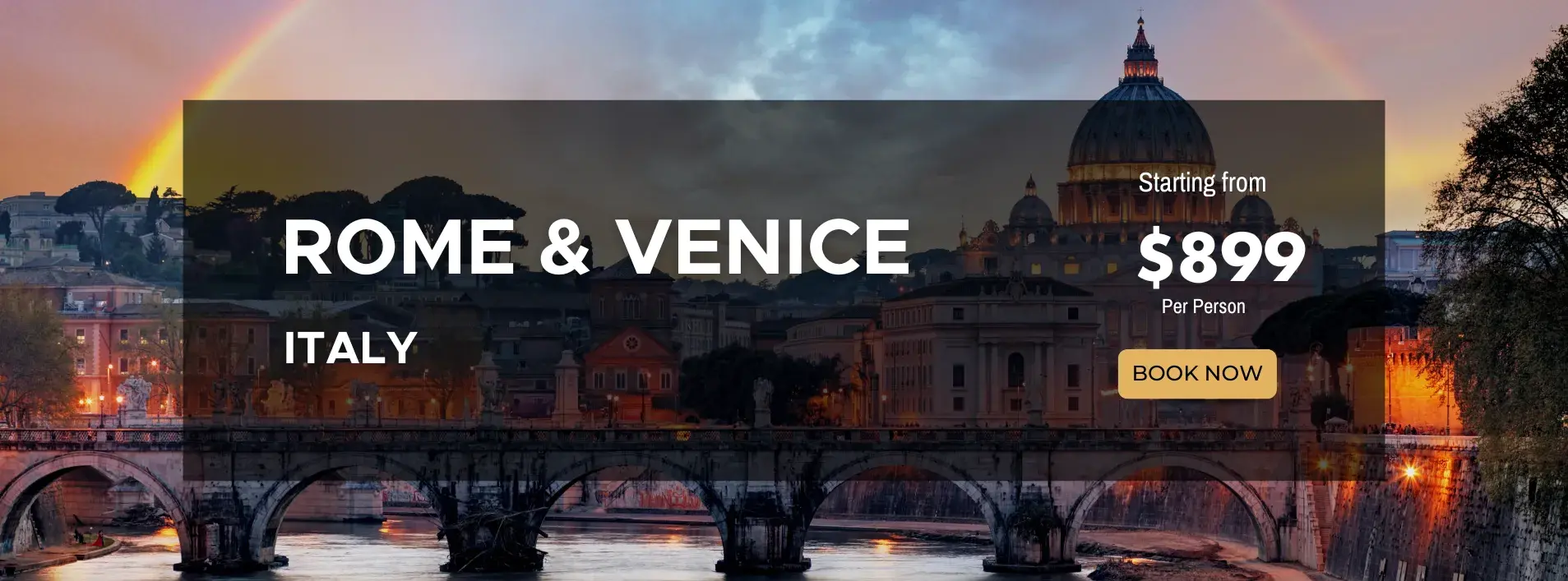 Dolce Vita Rome and Venice Twin Center W/Air and Train