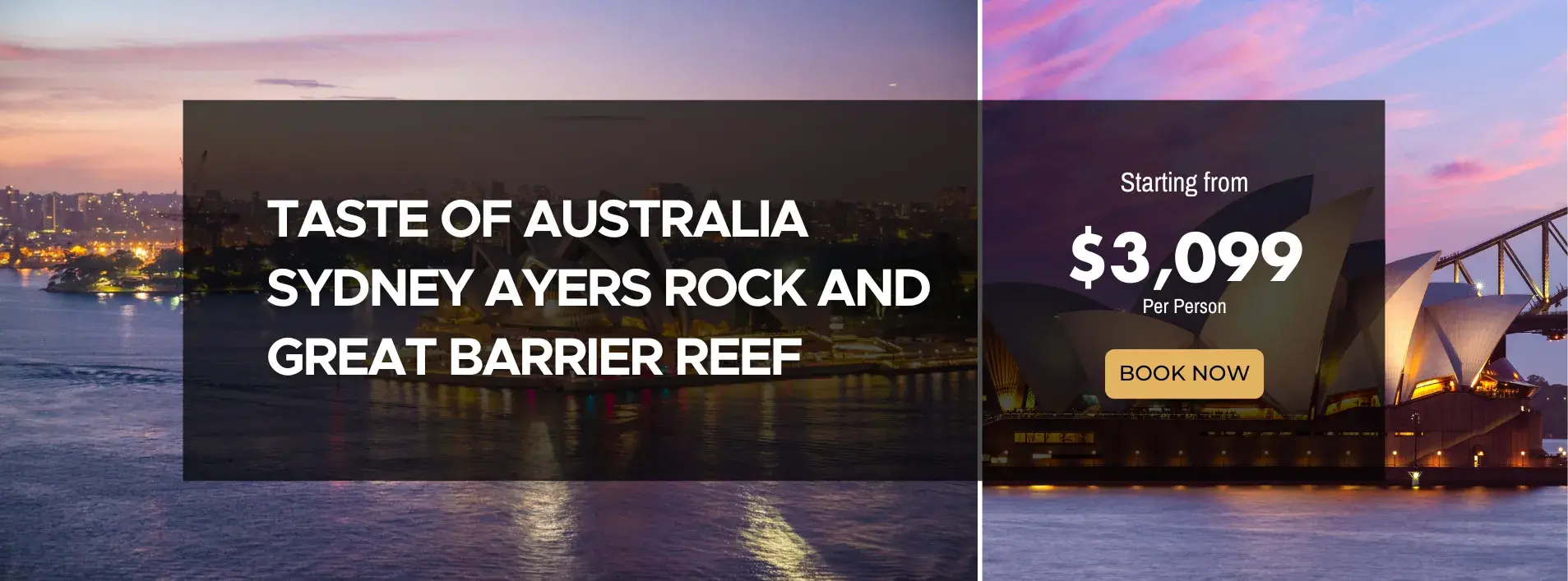 Taste of Australia Sydney, Ayers Rock and Great Barrier Reef W/Air